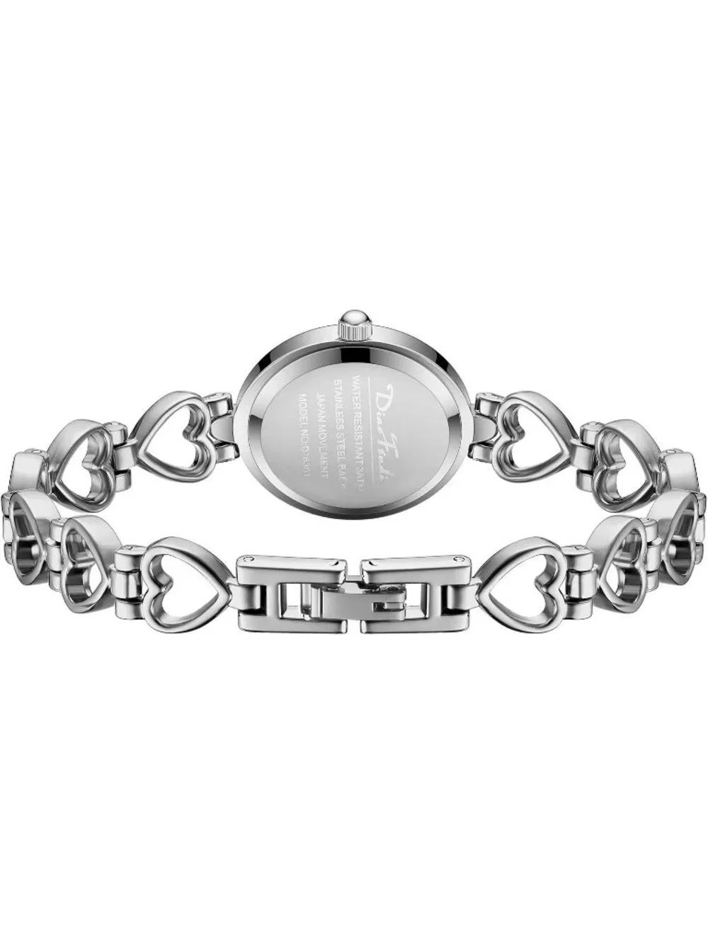 Women's Silver Shell-White Vintage Bracelet Luxury Oval Fashion Quartz Watch